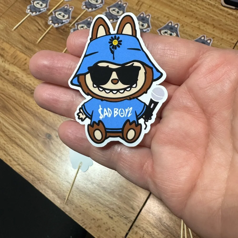 Blue Sad Boyz Cupcake Toppers